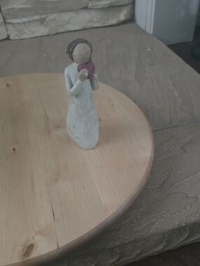 Willow Tree White Figurine with Pink Heart Accent